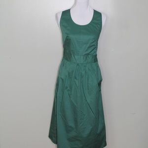 everlane women criss cross dress size 0 green